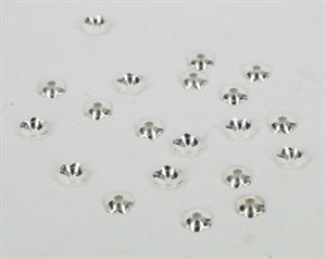 Små 4 mm beadcaps, 20 stk.